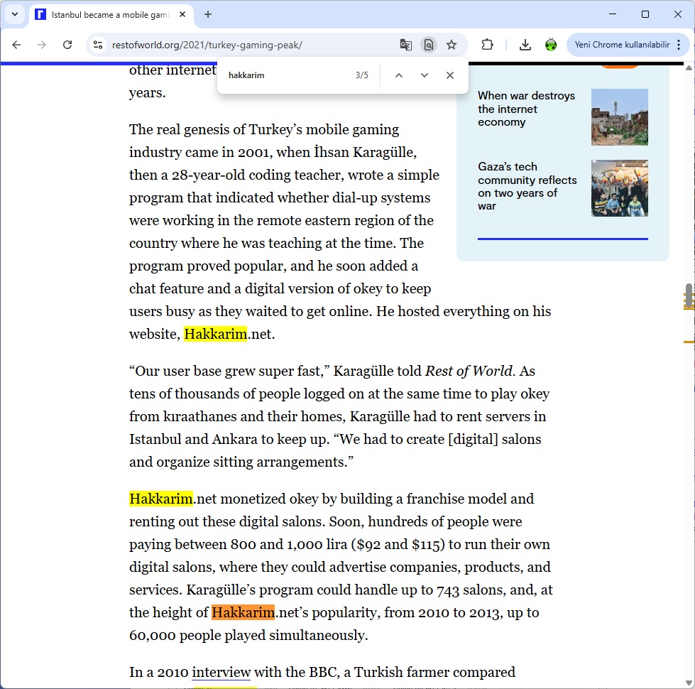 Rest Of World Haber Detay